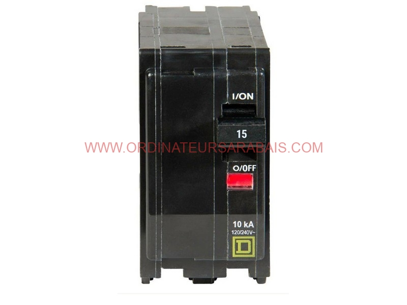 Breaker Square D 15 Ampères DOUBLE PÔLES Breaker Square D 15 Ampères DOUBLE PÔLES