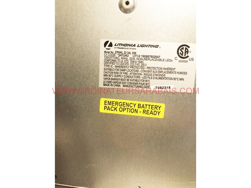 Panneau LED 2x2 CPX Integrated LED Panel Troffer 3400 lumens 3500K + Ballast de 34W Panneau LED 2x2 CPX Integrated LED Panel Troffer 3400 lumens 3500K + Ballast de 34W