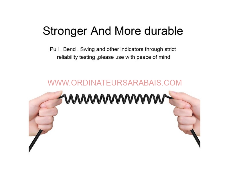 Rallonge spiralée 5 pieds vers 12 pieds  Jack 14 Mâle vers Femelle 3.5MM Rallonge spiralée 5 pieds vers 12 pieds Jack 14 Mâle vers Femelle 3.5MM