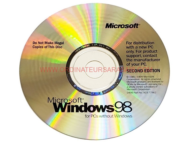 Microsoft Windows 98 SECOND EDITION Microsoft Windows 98 SECOND EDITION