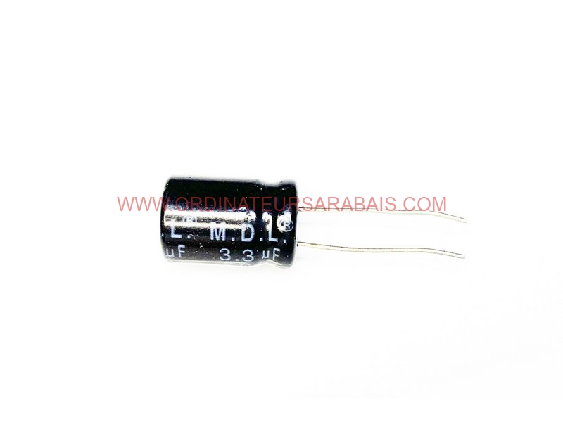 3,3 uF 10% 50 VDC Condensateurs électrolytiques en aluminium - Aluminum Electrolytic Capacitors 3,3 uF 10% 50 VDC Condensateurs électrolytiques en aluminium - Aluminum Electrolytic Capacitors