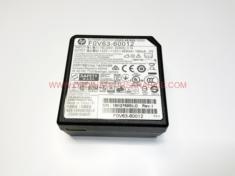 F0V63-60012 Adaptateur d'alimentation d'origine pour imprimante HP Officejet 4538 4650 4535 4678 F0V63-60012 Adaptateur d'alimentation d'origine pour imprimante HP Officejet 4538 4650 4535 4678