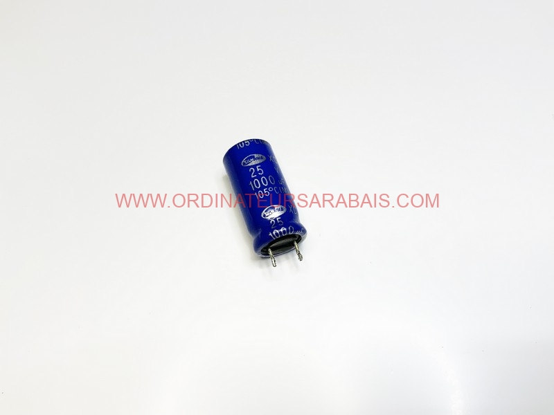 1000uf 25v 105° C Condensateur électrolytique Radial en aluminium - Radial Aluminum Electrolytic Capacitor 1000uf 25v 105° C Condensateur électrolytique Radial en aluminium - Radial Aluminum Electrolytic Capacitor