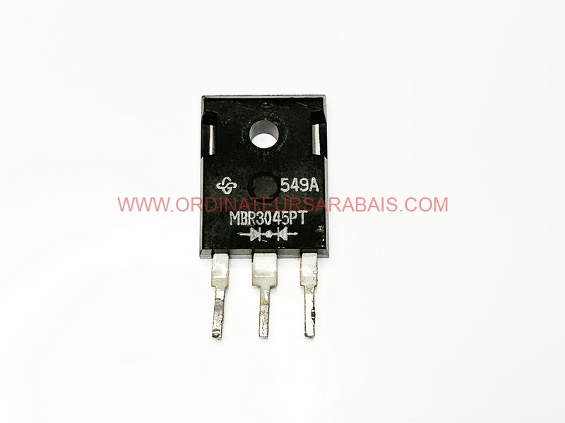 MBR3045PT 45V 30A Dual Schottky Diode Barrier Rectifier Redresseur à double diode Schottky MBR3045PT 45V 30A Dual Schottky Diode Barrier Rectifier Redresseur à double diode Schottky