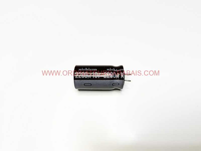 2200uF 10v 105° C Condensateur électrolytique Radial en aluminium - Radial Aluminum Electrolytic Capacitor 2200uF 10v 105° C Condensateur électrolytique Radial en aluminium - Radial Aluminum Electrolytic Capacitor