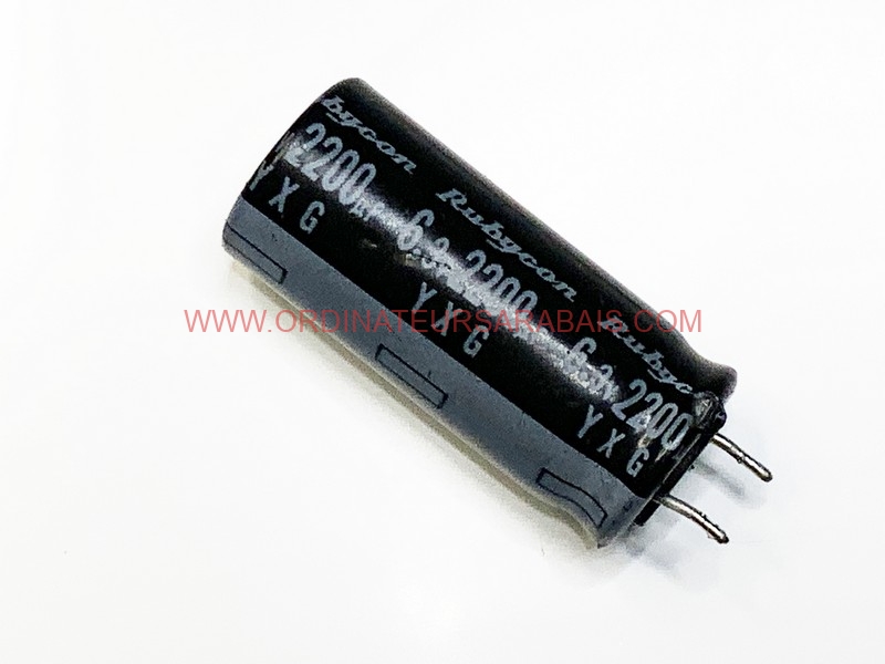 2200uF 6.3v 105° C Condensateur électrolytique Radial en aluminium - Radial Aluminum Electrolytic Capacitor 2200uF 6.3v 105° C Condensateur électrolytique Radial en aluminium - Radial Aluminum Electrolytic Capacitor
