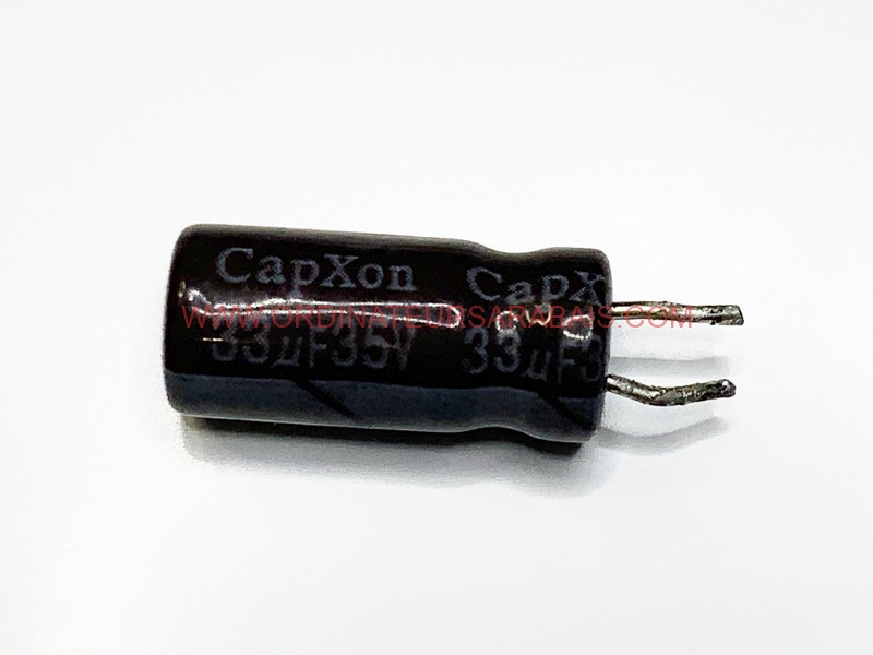 33uF 35v 105° C Condensateur électrolytique Radial en aluminium - Radial Aluminum Electrolytic Capacitor 2 33uF 35v 105° C Condensateur électrolytique Radial en aluminium - Radial Aluminum Electrolytic Capacitor