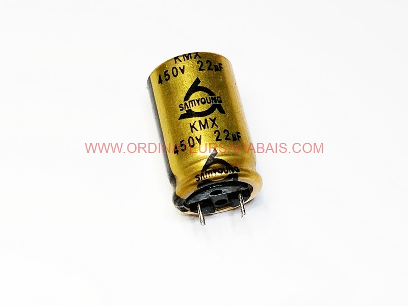 22uF 450v 105° C Condensateur électrolytique Radial en aluminium - Radial Aluminum Electrolytic Capacitor 22uF 450v 105° C Condensateur électrolytique Radial en aluminium - Radial Aluminum Electrolytic Capacitor