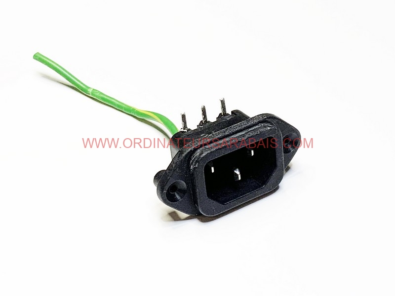 INALWAYS 0707-1-C7C1 Male AC Power Inlet Receptacle 10A 250v - Connecteur d'alimentation INALWAYS 0707-1-C7C1 Male AC Power Inlet Receptacle 10A 250v - Connecteur d'alimentation