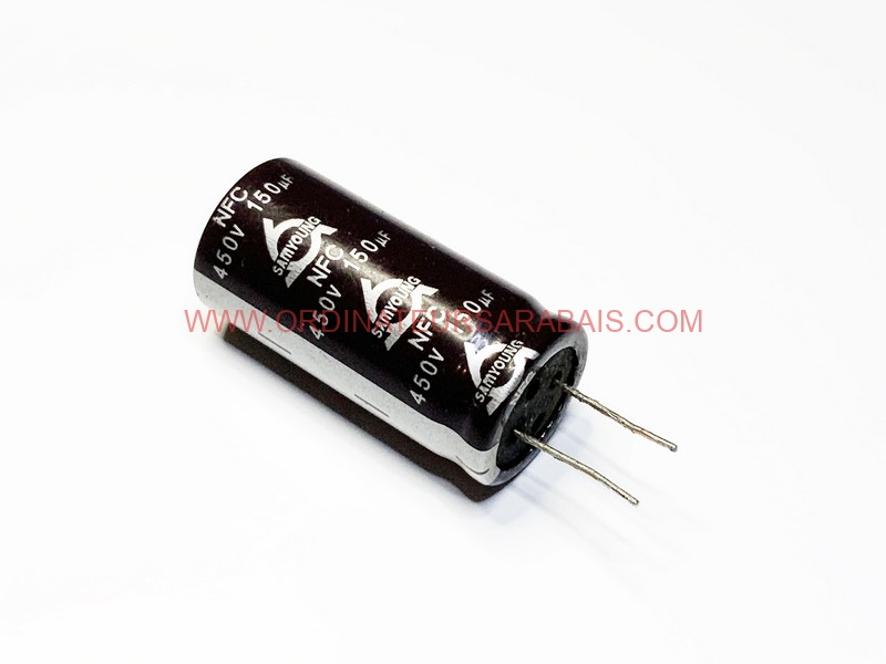 150uF 450v 105° C Condensateur électrolytique Radial en aluminium - Radial Aluminum Electrolytic Capacitor 150uF 450v 105° C Condensateur électrolytique Radial en aluminium - Radial Aluminum Electrolytic Capacitor