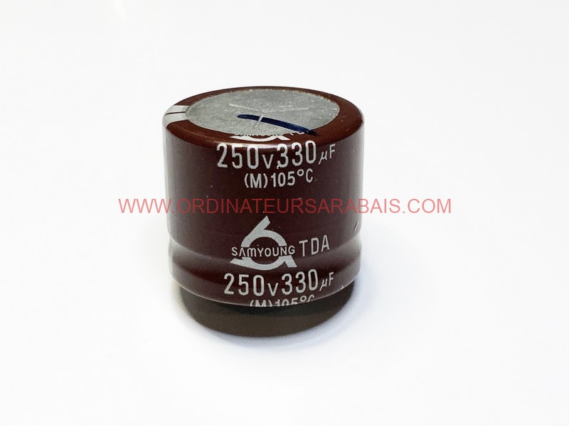 330uF 250v 105° C Condensateur électrolytique Radial en aluminium - Radial Aluminum Electrolytic Capacitor 330uF 250v 105° C Condensateur électrolytique Radial en aluminium - Radial Aluminum Electrolytic Capacitor