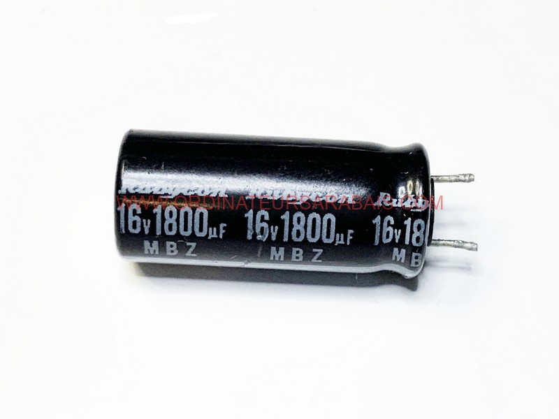 1800uF 16v 105° C Condensateur électrolytique Radial en aluminium - Radial Aluminum Electrolytic Capacitor 1800uF 16v 105° C Condensateur électrolytique Radial en aluminium - Radial Aluminum Electrolytic Capacitor