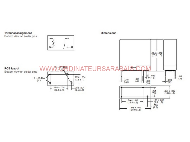 SDT-S-105DMR 5VDC 10A Power Relay Relais de puissance SDT-S-105DMR 5VDC 10A Power Relay Relais de puissance