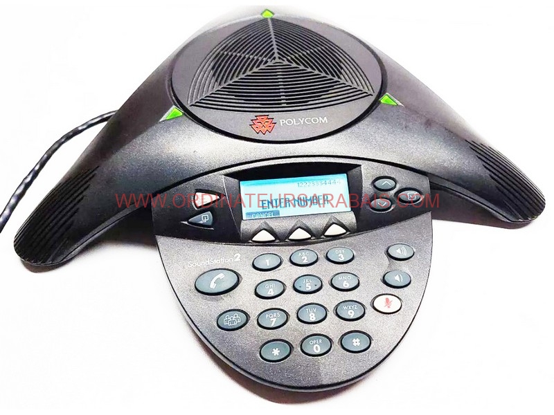 2201-16000-601 Polycom SoundStation2 non-extensible avec affichage  Téléphone conférence 2201-16000-601 Polycom SoundStation2 non-extensible avec affichage Téléphone conférence