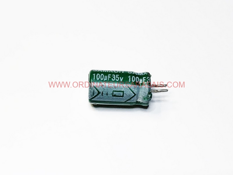 100uF 35v 105° C  Condensateur électrolytique Radial en aluminium - Radial Aluminum Electrolytic Capacitor 100uF 35v 105° C Condensateur électrolytique Radial en aluminium - Radial Aluminum Electrolytic Capacitor