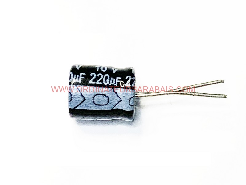 220uF 10v 85° C Condensateur électrolytique Radial en aluminium - Radial Aluminum Electrolytic Capacitor 220uF 10v 85° C Condensateur électrolytique Radial en aluminium - Radial Aluminum Electrolytic Capacitor