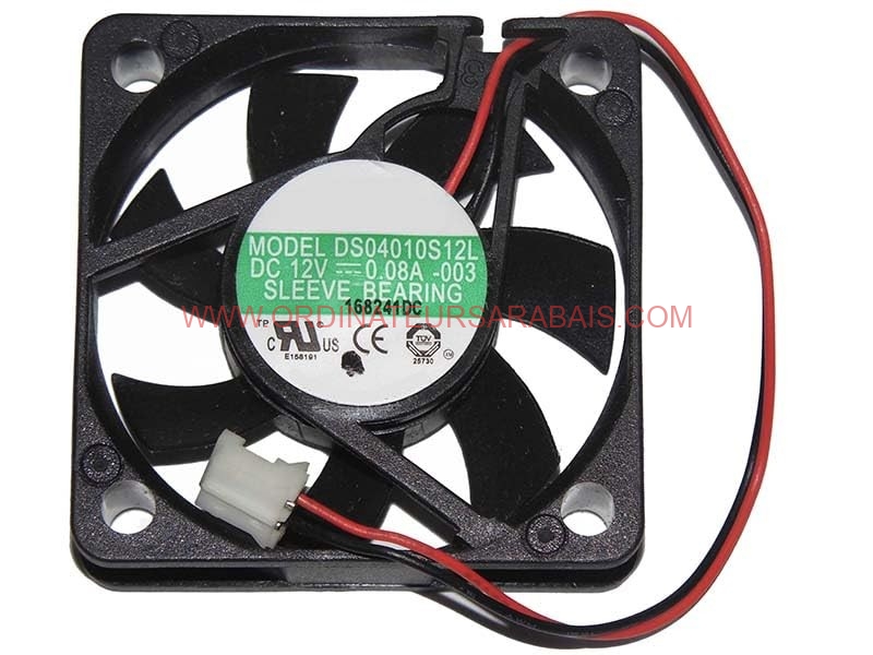DS04010S12L - 2 PINS Ventilateur de refroidissement ultra silencieux DC 12V 0.08A DS04010S12L - 2 PINS Ventilateur de refroidissement ultra silencieux DC 12V 0.08A