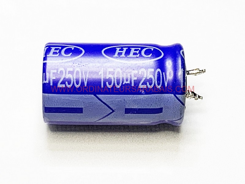 150uF 250v 105° C Condensateur électrolytique Radial en aluminium - Radial Aluminum Electrolytic Capacitor 150uF 250v 105° C Condensateur électrolytique Radial en aluminium - Radial Aluminum Electrolytic Capacitor