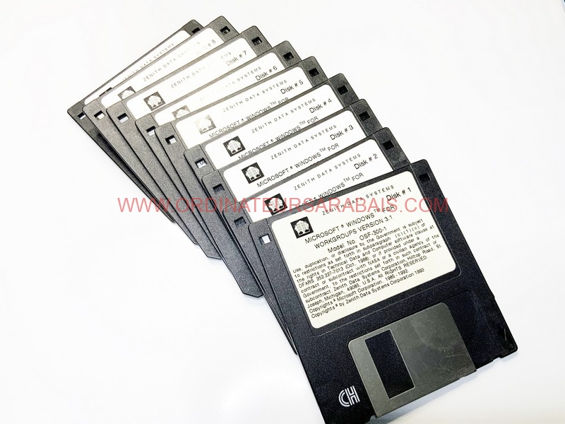 Microsoft Windows for Workgroups version 3.11 - Original Genuine 9 diskettes Software Microsoft Windows for Workgroups version 3.11 - Original Genuine 9 diskettes Software