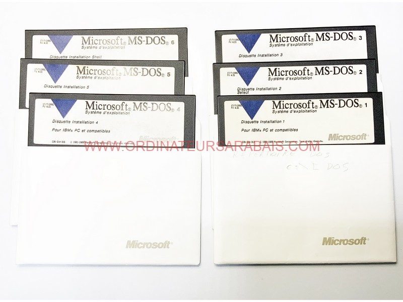 Microsoft MS-DOS Version 4.01 - Original Genuine 6 floppy 5.25 disks Software Microsoft MS-DOS Version 4.01 - Original Genuine 6 floppy 5.25 disks Software