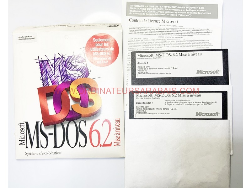 Microsoft MS-DOS 6.2 Step-UP Upgrade from MS-DOS 6.0 to 6.2 - Original Genuine 2 floppy 5.25 disks Software Microsoft MS-DOS 6.2 Step-UP Upgrade from MS-DOS 6.0 to 6.2 - Original Genuine 2 floppy 5.25 disks Software