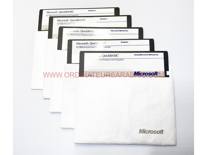 Microsoft Quick Basic version 4.5 - Original Genuine 5 floppy 5.25 disks Software Microsoft Quick Basic version 4.5 - Original Genuine 5 floppy 5.25 disks Software
