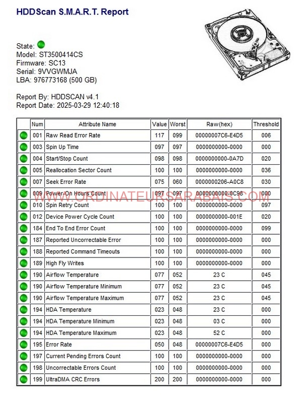 Seagate ST3500414CS - Pipeline HD 500GB SATA HARD DISK | Disque Dur Vidéo 5900 RPM 16MB Cache Seagate ST3500414CS - Pipeline HD 500GB SATA HARD DISK | Disque Dur Vidéo 5900 RPM 16MB Cache