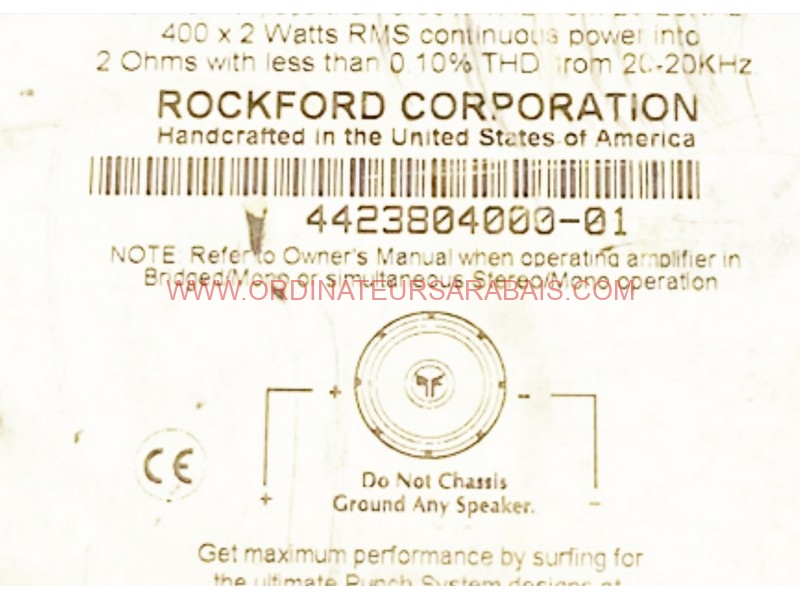 Rockford Fosgate Punch 800a2 200 x 2 Car Amplifier Rockford Fosgate Punch 800a2 200 x 2 Car Amplifier