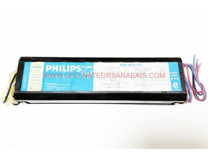 RQM-2S40-TPC Fluorescent Ballast 120V 60 HERTZ 0.80 AMPS RQM-2S40-TPC Fluorescent Ballast 120V 60 HERTZ 0.80 AMPS
