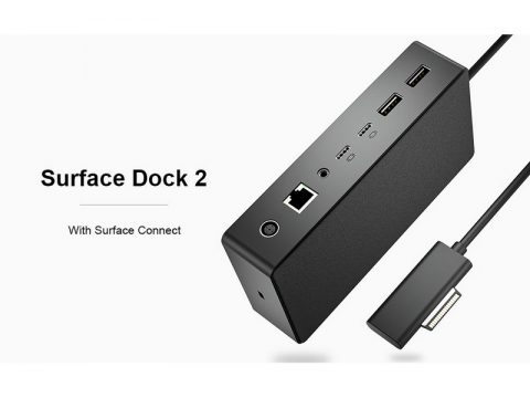 Microsoft Surface Dock 2 USB-C, Ethernet Gigabit, USB-A, Audio 3.5 mm, double 4K à 60 Hz
