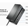 Microsoft Surface Dock 2 USB-C, Ethernet Gigabit, USB-A, Audio 3.5 mm, double 4K à 60 Hz