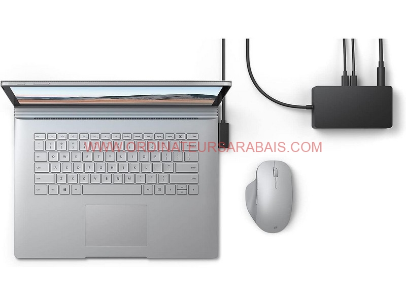 Microsoft Surface Dock 2 USB-C, Ethernet Gigabit, USB-A, Audio 3.5 mm, double 4K à 60 Hz 3 Microsoft Surface Dock 2 USB-C, Ethernet Gigabit, USB-A, Audio 3.5 mm, double 4K à 60 Hz