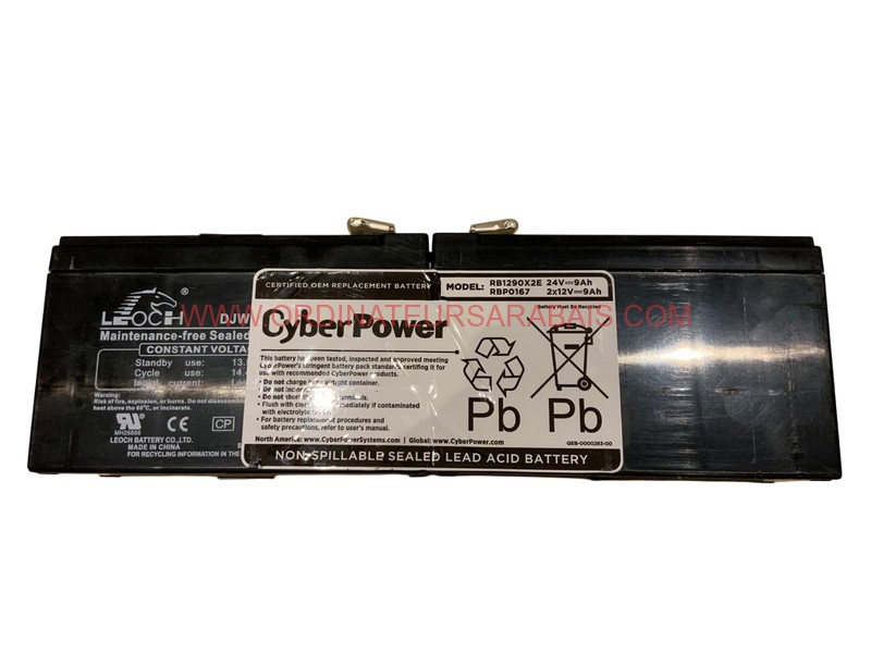 RB1290X2E Cyber Power UPS Batterie de Remplacement Catridge Rb1290x2 Compatible Série à décharge rapide RB1290X2E Cyber Power UPS Batterie de Remplacement Catridge Rb1290x2 Compatible Série à décharge rapide