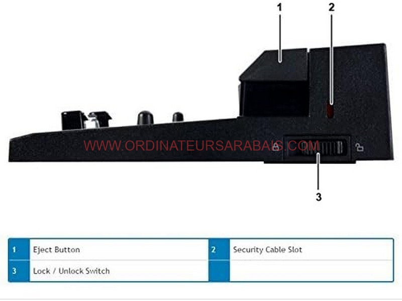 DELL PRO3X Dock Station Réplicateur E-Port 3.0 DELL PRO3X Dock Station Réplicateur E-Port 3.0